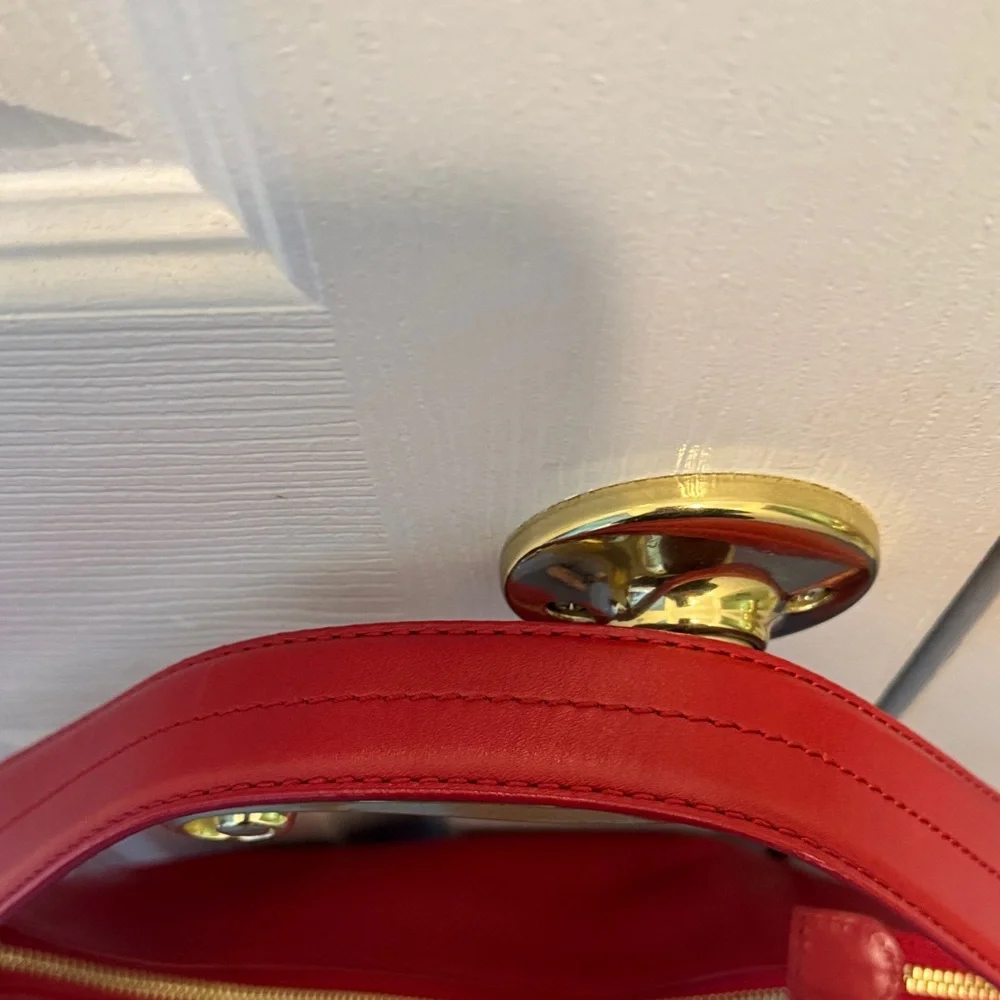 Kate Spade New York Red Leather Shoulder‎ Bag – Floral Lining